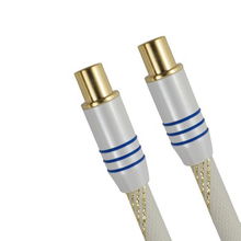 银叶王H892A有线电视高清射频线 1.5米白色线缆，家电与个护电器的可靠连接配件